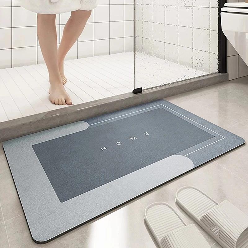 Bathroom Non-slip Mat Absorbent Floor Mats Home Kitchen Shower Room Bathtub Rug Quick Drying Entrance Door Memory Foam Pads