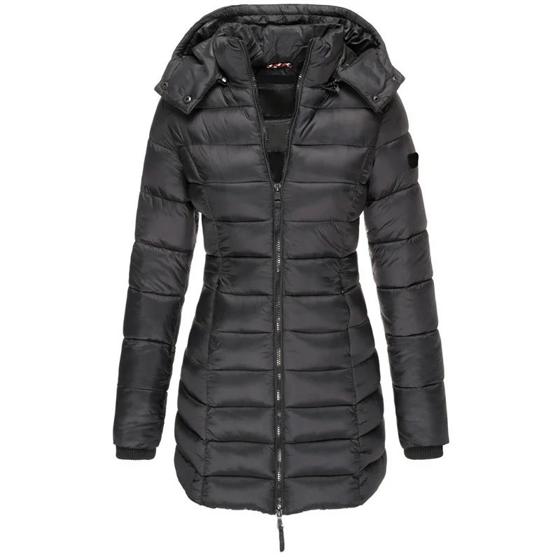 ผู้หญิงฤดูหนาวยาวปักเป้า Quilted Jacket Coat