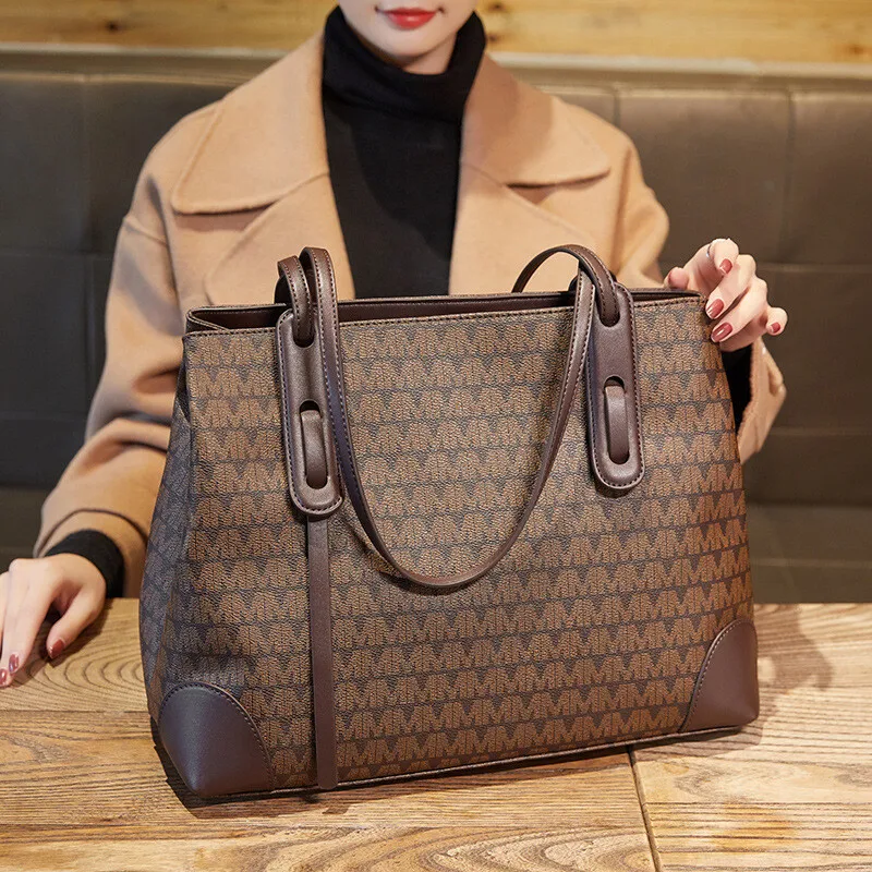 

2025 New Trendy Casual Versatile Celebrity Tote Fashion Simple Genuine Leather Handbag Large Capacity Shoulder Bag For Women