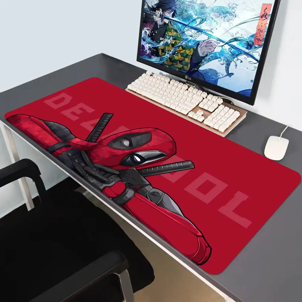 

Marvel Deadpool Anime Mouse Pad Office PC Gamer Cabinet Mouse Mat Laptop 900x400 Keyboard Mousepad Extended Desk Mat Cool Carpet