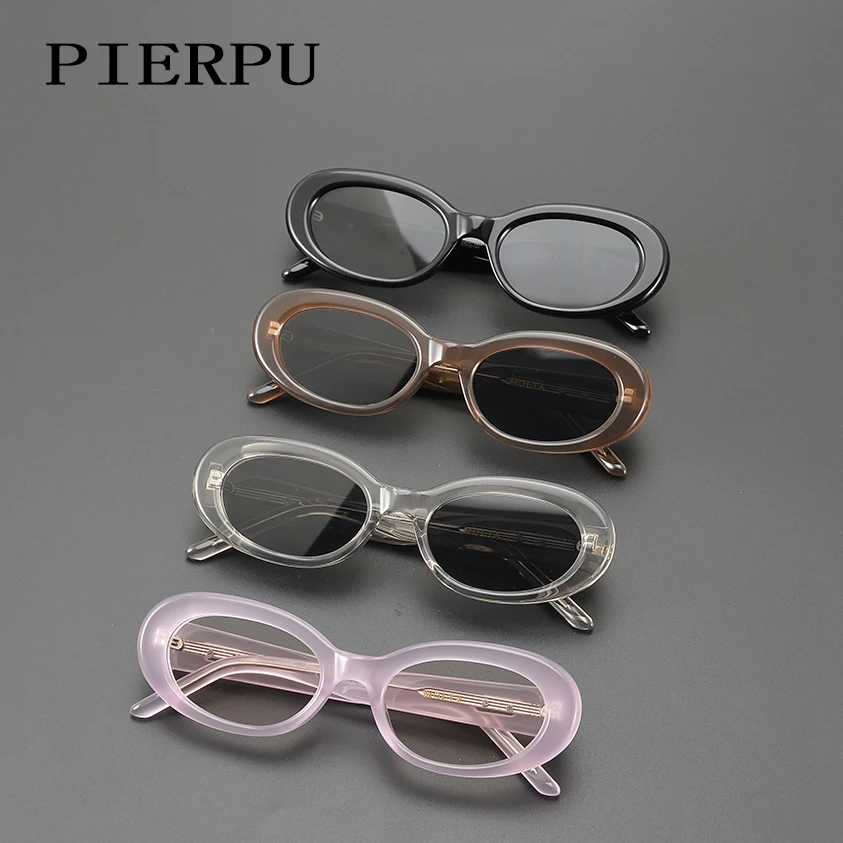 2024 Korea Fashion Brand Acetate Oval Sunglasses Women men Luxury Designer SunGlasses UV400 Female Driving Shades Eyewear