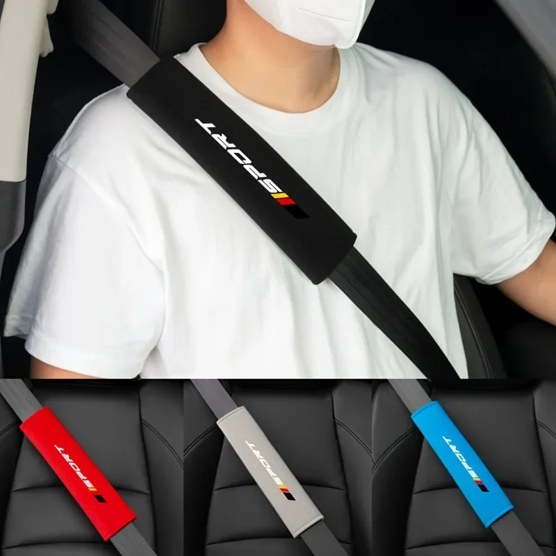 2 peças de almofadas macias e confortáveis para cinto de segurança de carro, almofadas personalizadas e elegantes para cinto de segurança, adequadas para uso em veículos.