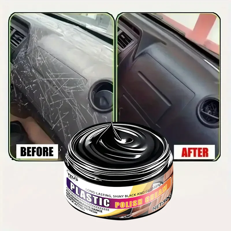 น้ำยาซ่อมพลาสติกยานยนต์-แว็กซ์ขัดพลาสติกภายในและภายนอก, ครีมซ่อมรอยขีดข่วนและป้องกันการเสื่อมสภาพ, เหมาะสำหรับยางรถยนต์