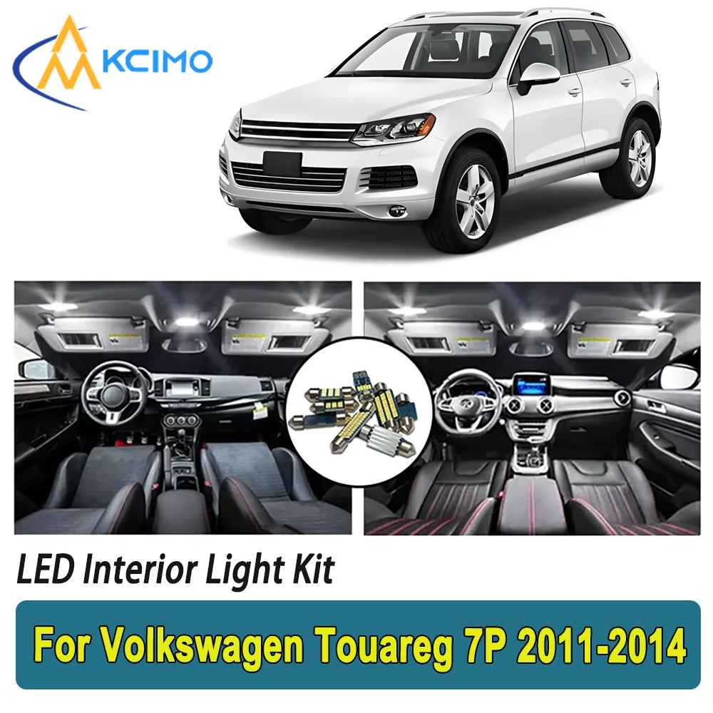 

New Light Bulb For Volkswagen Touareg 7P (2011-2014) Premium Bright LED Interior Dome Map Trunk Light Kit Car Led Lamps Car LED