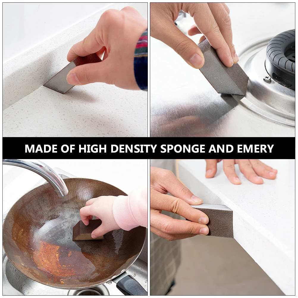 

10pcs Emery Scrubber Reusable Portable Cleaning Brush Kitchen Cleaning Furniture Polishing Sanding Blocks Washable