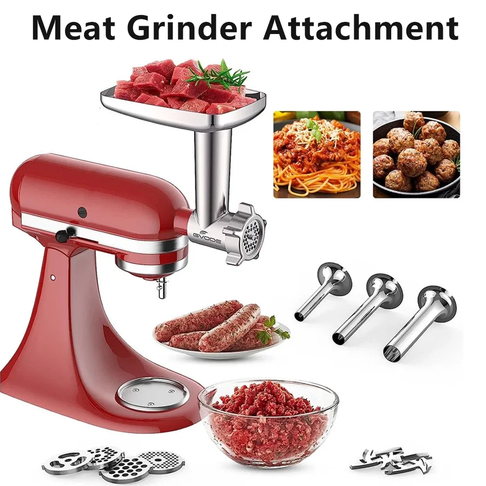 

Metal Food Grinder Blades Stainless Steel Grinder Attachments Sausage Stuff For KitchenAid Stand Mixer Series Kitchen Tools