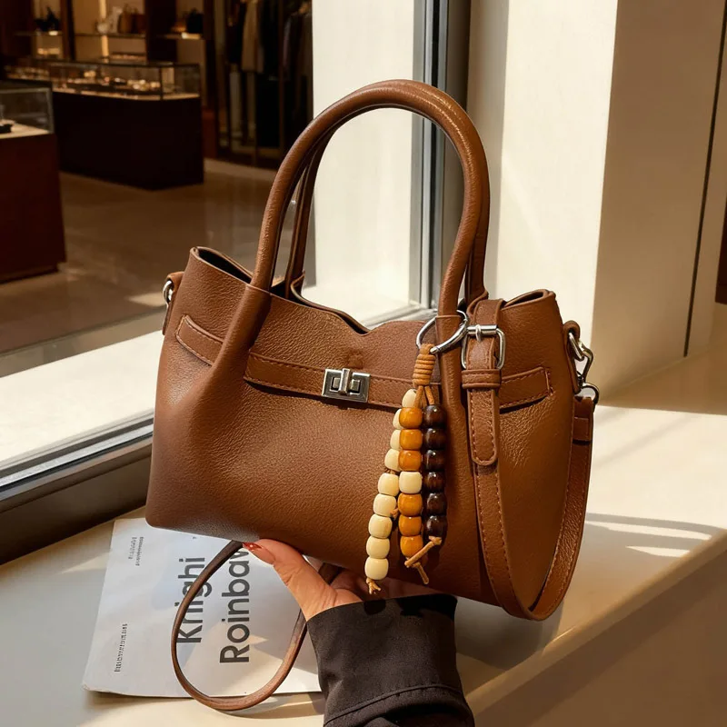 

2025 Winter Vintage Top Handle Bag, Women's Luxe Shoulder Purse, Chic Commuter Bucket Crossbody, Day to Night Tote, Minimalist