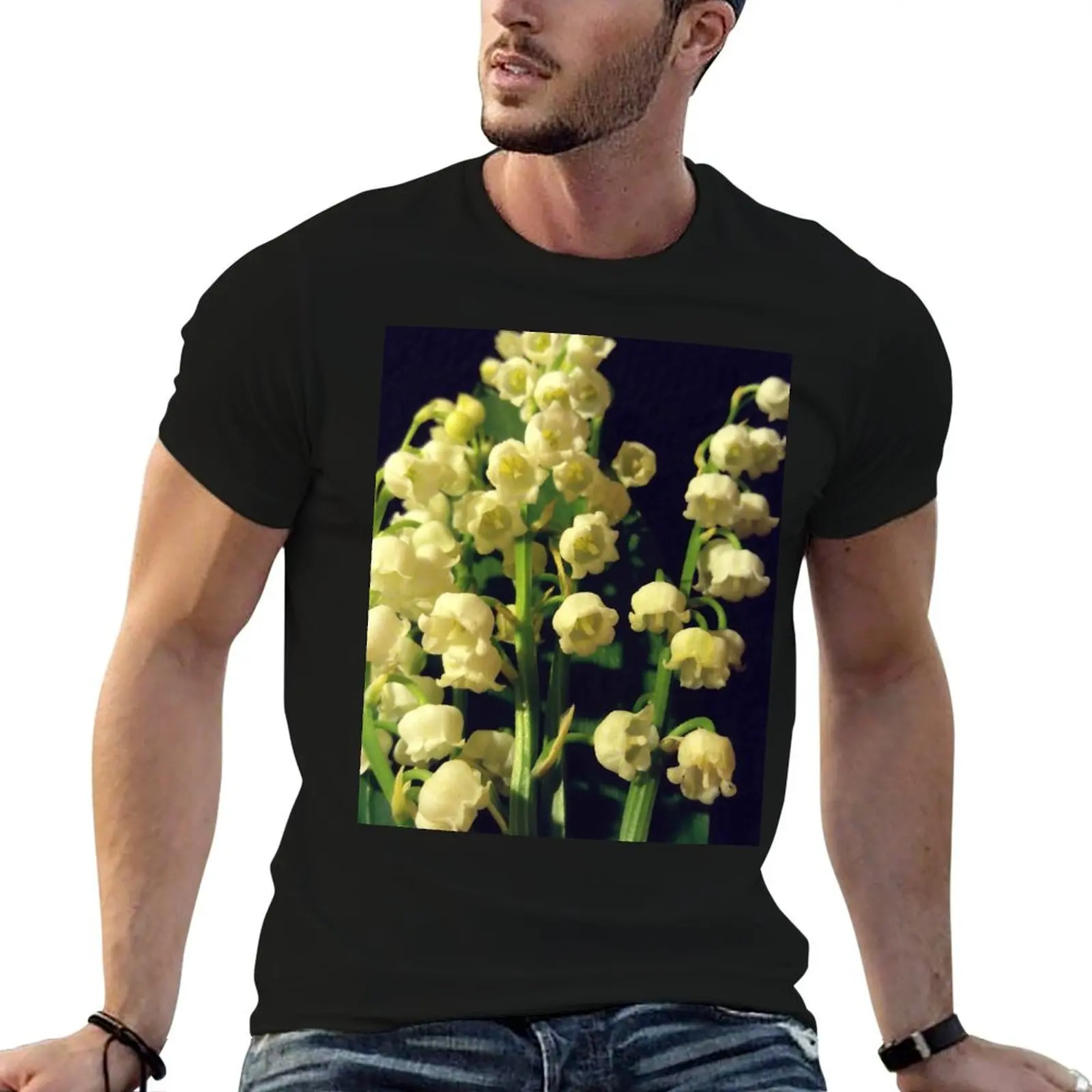 

Lily of the Valley flower 07 T-Shirt graphic shirts summer tops t shirts for men