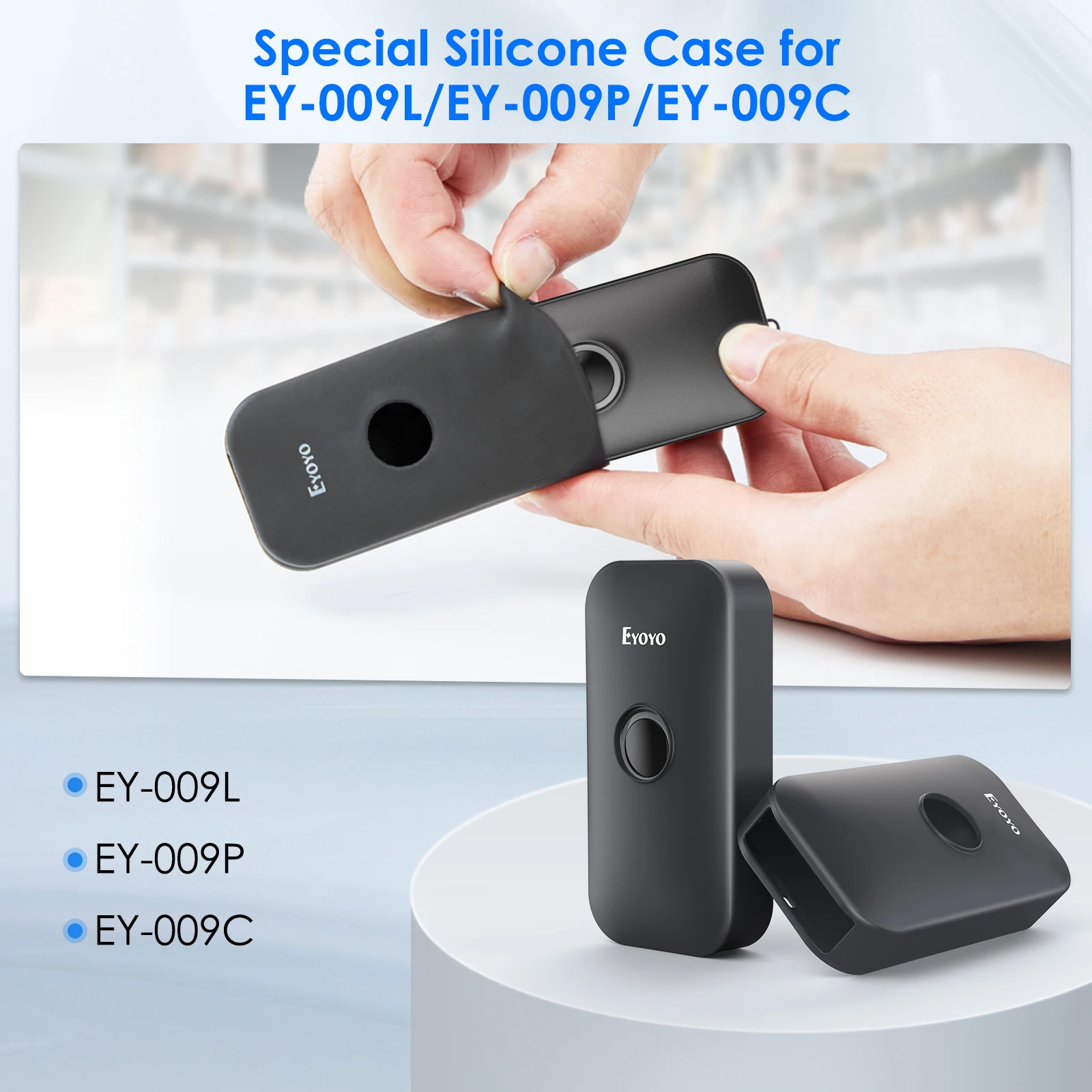 Eyoyo 009L Mini 1D Bluetooth Barcode Scanner Case Silicon Case for EY-009L EY-009P EY-009C Bar Code Scanners