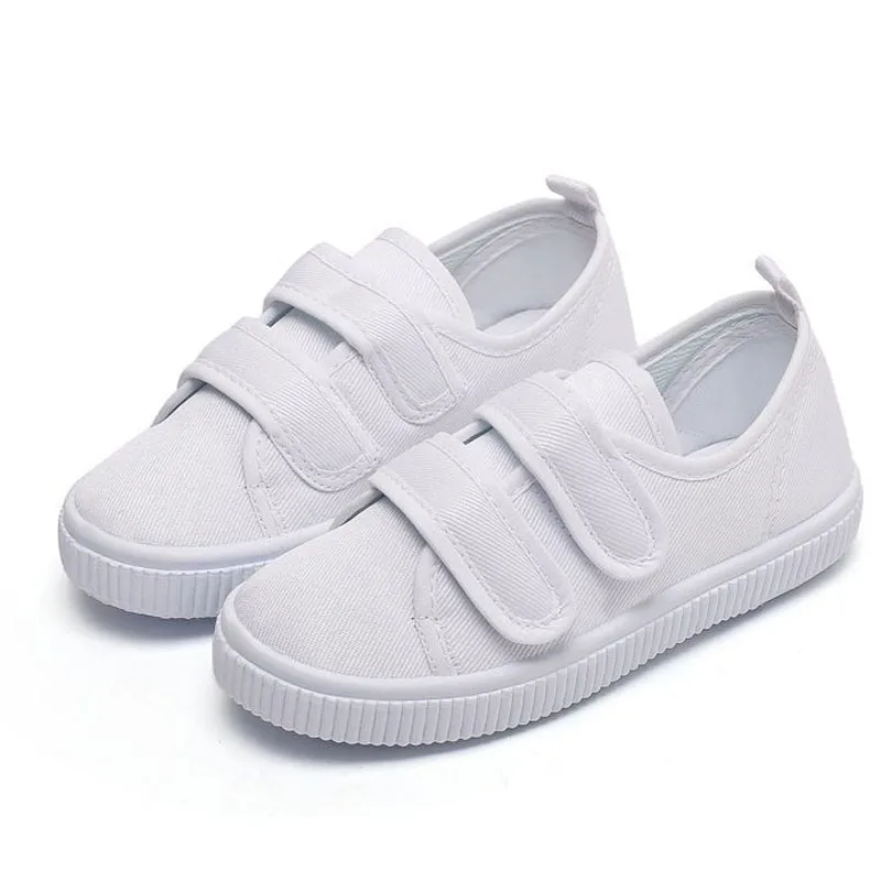 Kids Shoes For Boys Girls White Children\'s Casual Flats Canvas Shoes Dance Performance Sports White Sneakers for School CSH1347