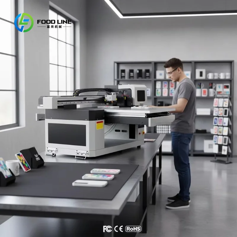 Customized UV Printer A3 6050 for Mouse Keyboards Digital Shells Deep Color Direct Print Instant UV Curing Factory Price
