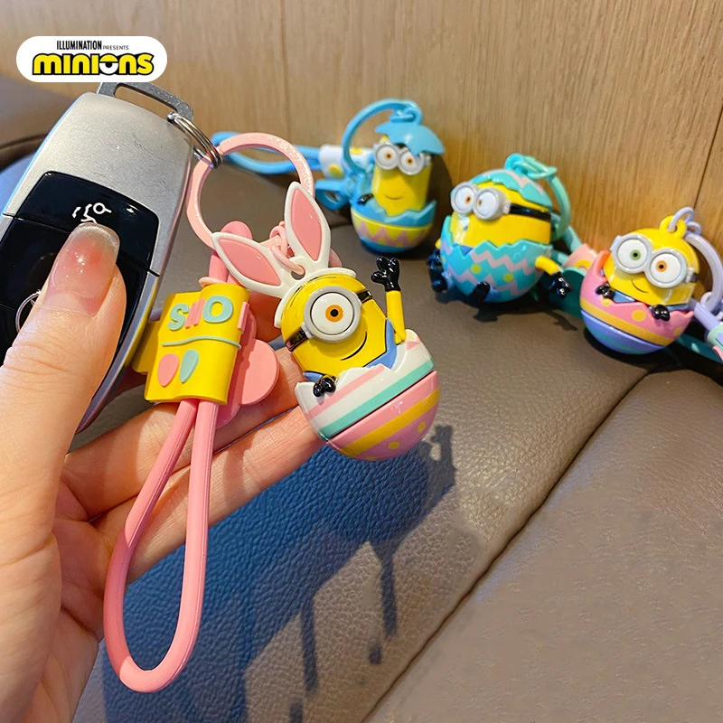 Super Cute Despicable Me Series Cartoon Model Keychain Minions Eggs Creative And Exquisite Kawaii Bag Decoration Pendant Gift