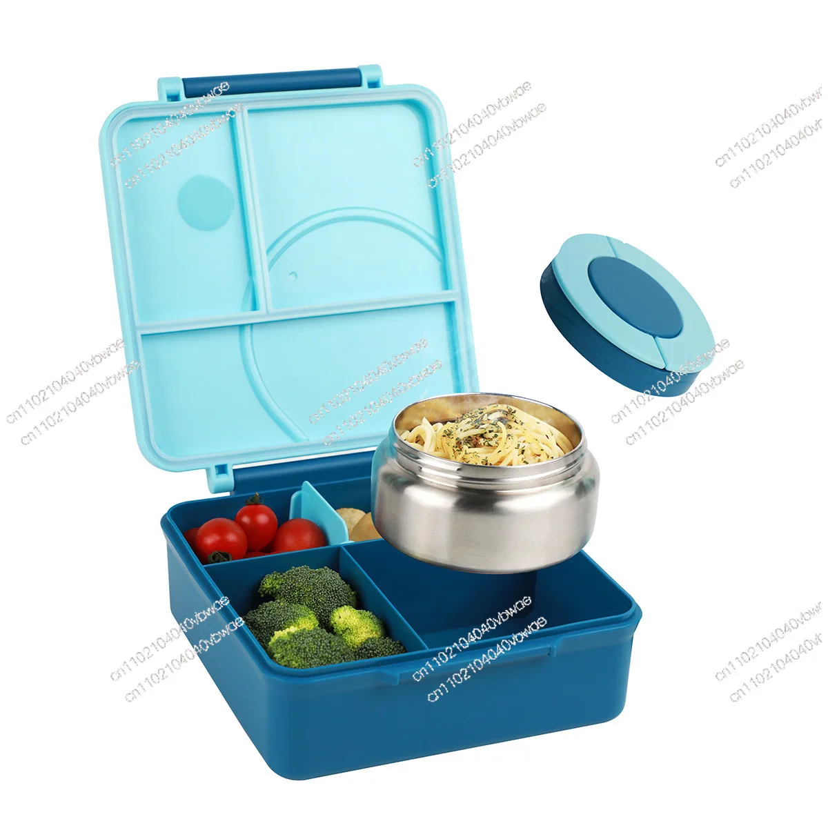 Bento box stainless steel bowl lunch box plastic lunch box can be heated in microwave oven
