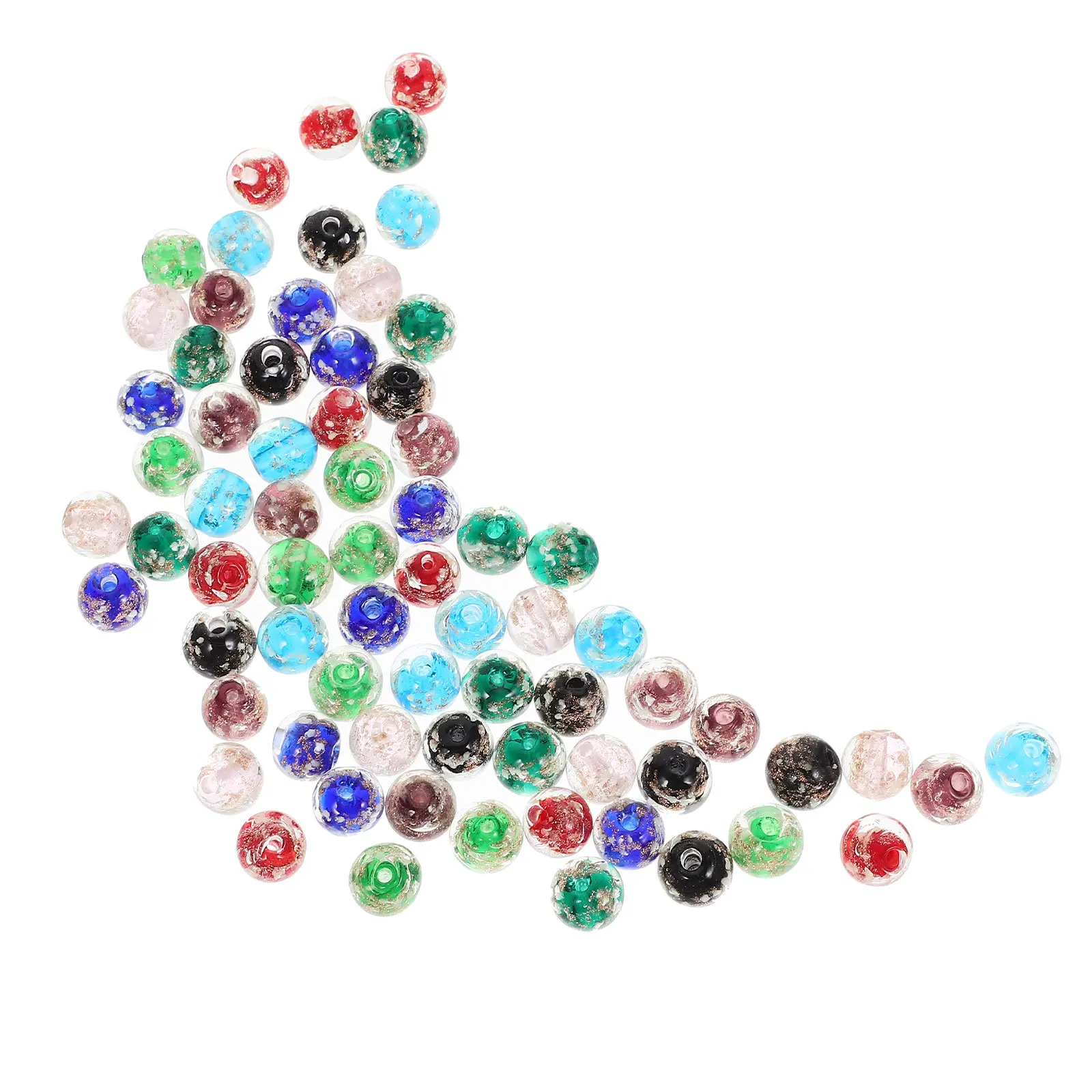 

80Pcs Glow in The Round DIY Beads for Jewelry Making DIY Bracelet Necklace Accessories Night Glow Glass Beads Loose