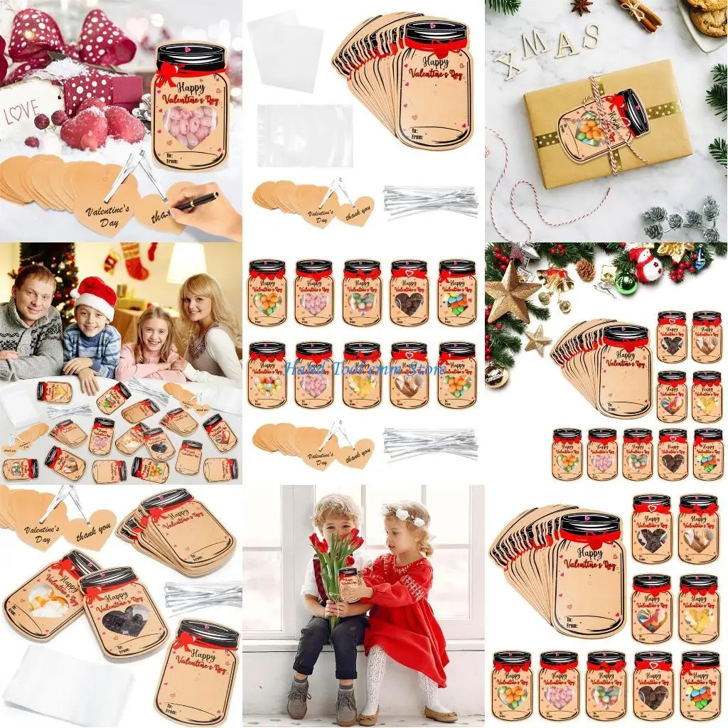 

H37F Valentines Greeting Cards Set for Boys Girls