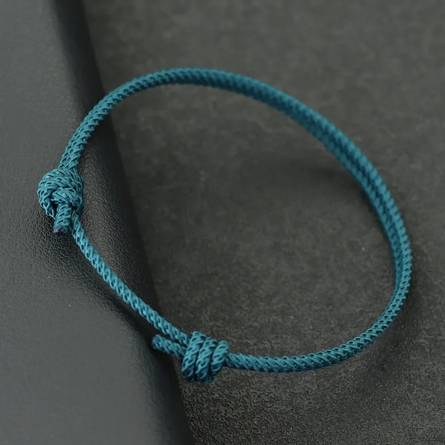 Simple Bracelet For Boyfriend Husband Handmade Weaven Sliding And Adjustable Rope Braslet Homme Anniversary Gift Man Brazlet