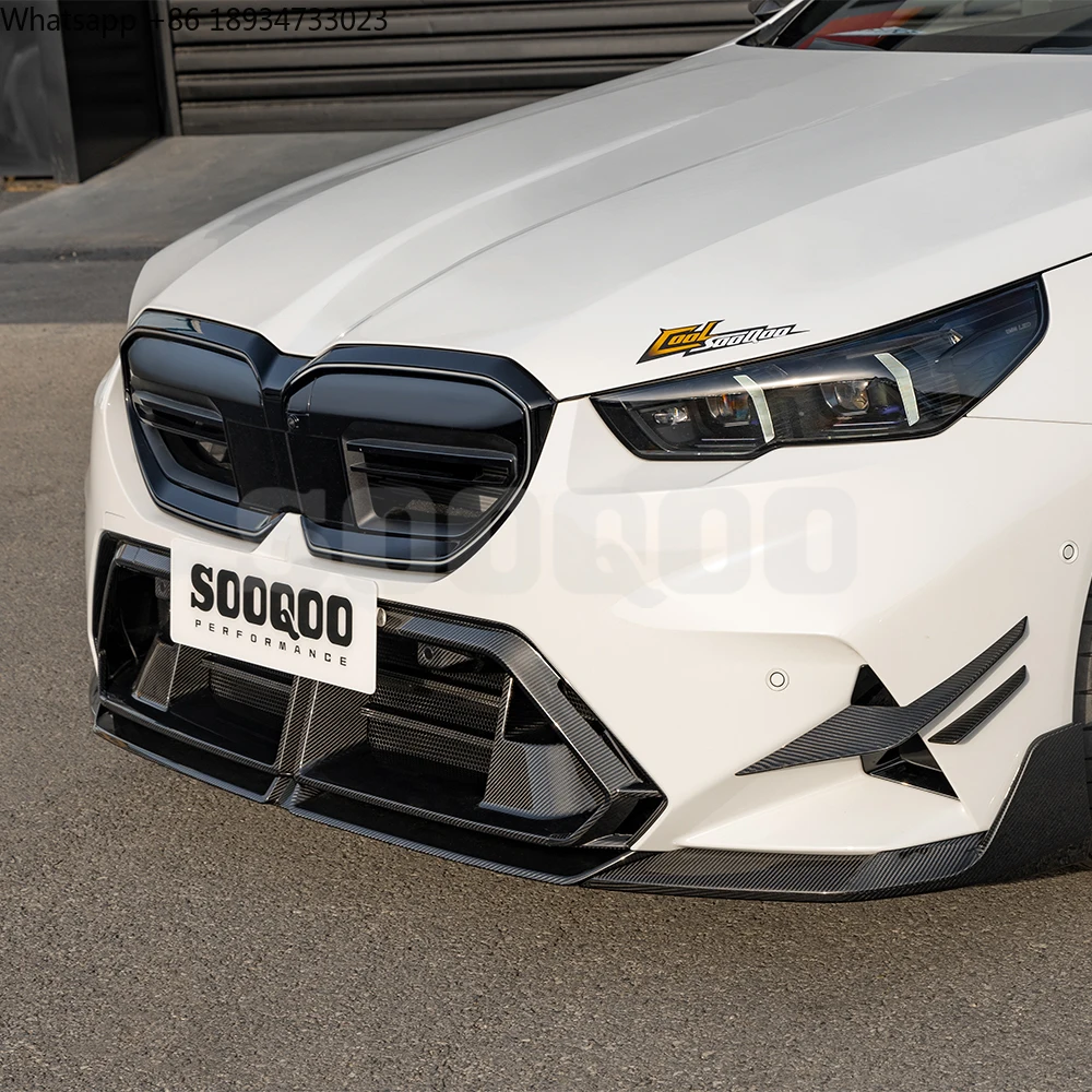 SOOQOO Prepreg المصد الأمامي من ألياف الكربون لسيارة BMW M5 G90 G99 2024+