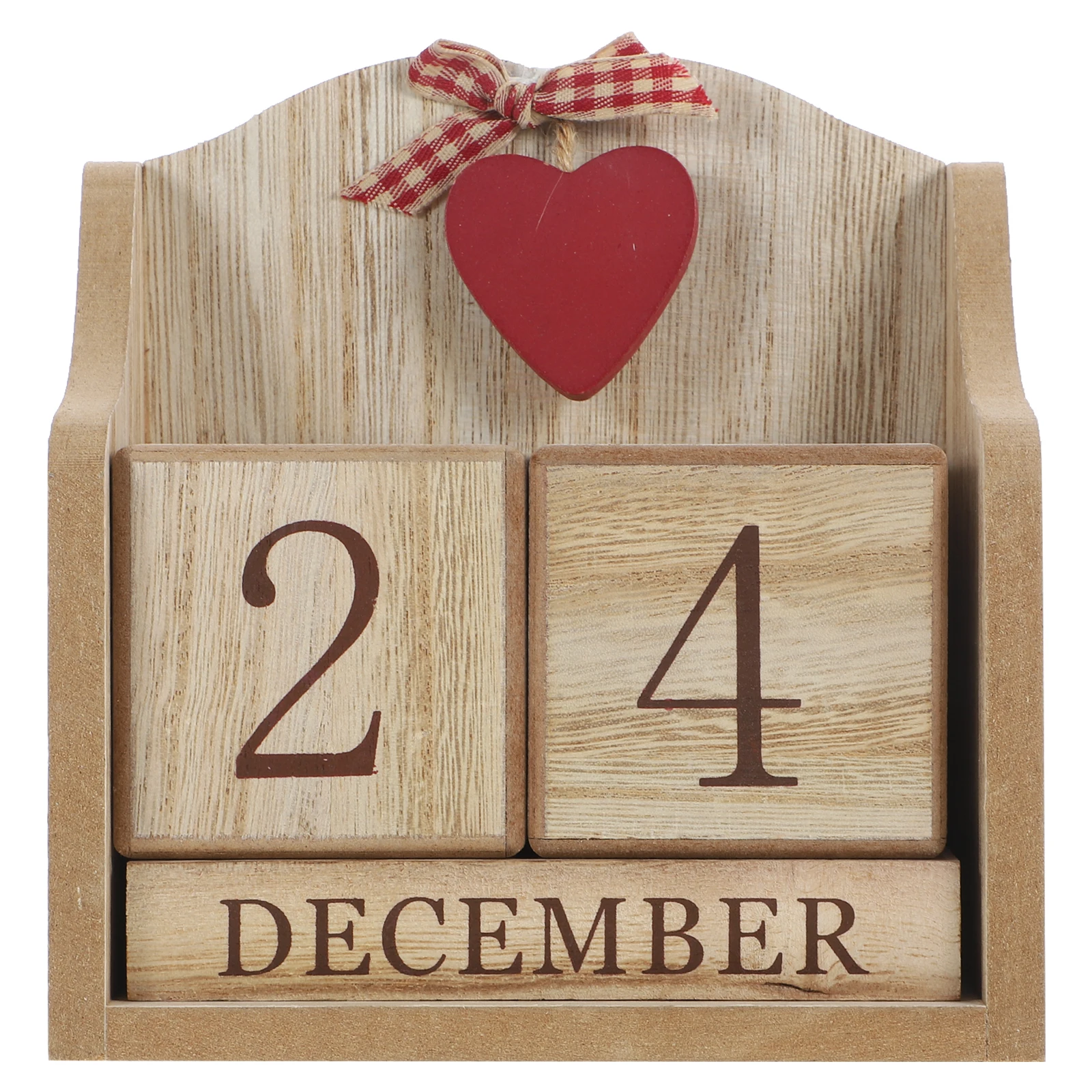 

Perpetual Desk Calendar Red Office Decor Reusable Yearly Date Tracker Photography Props
