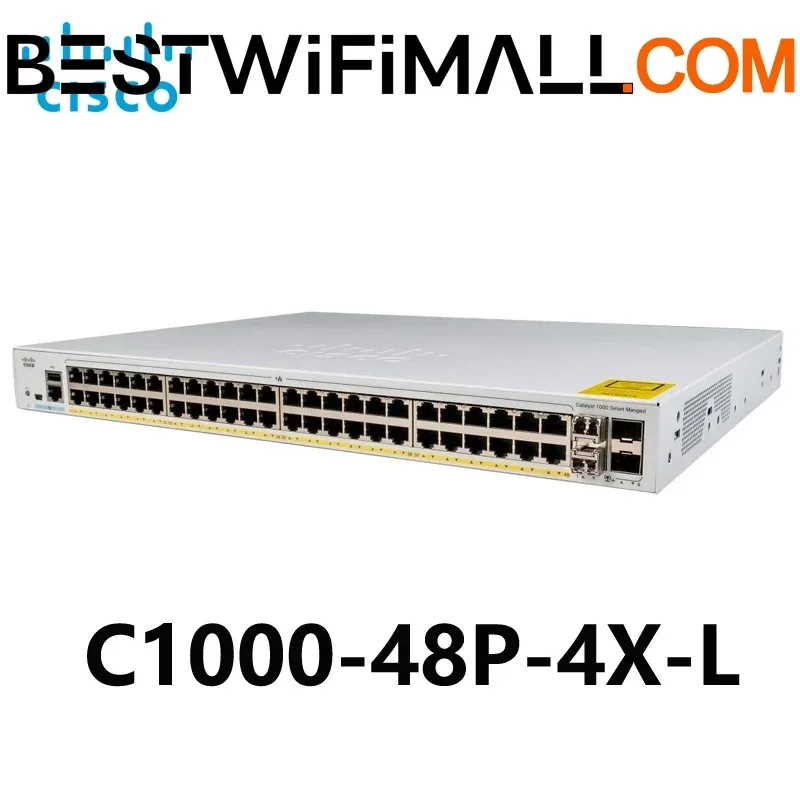 

Коммутаторы Cisco Catalyst C1000-48P-4X-L 48xGE 4x10G SFP+ 370W PoE: корпоративная сеть, простота, гибкость, безопасность