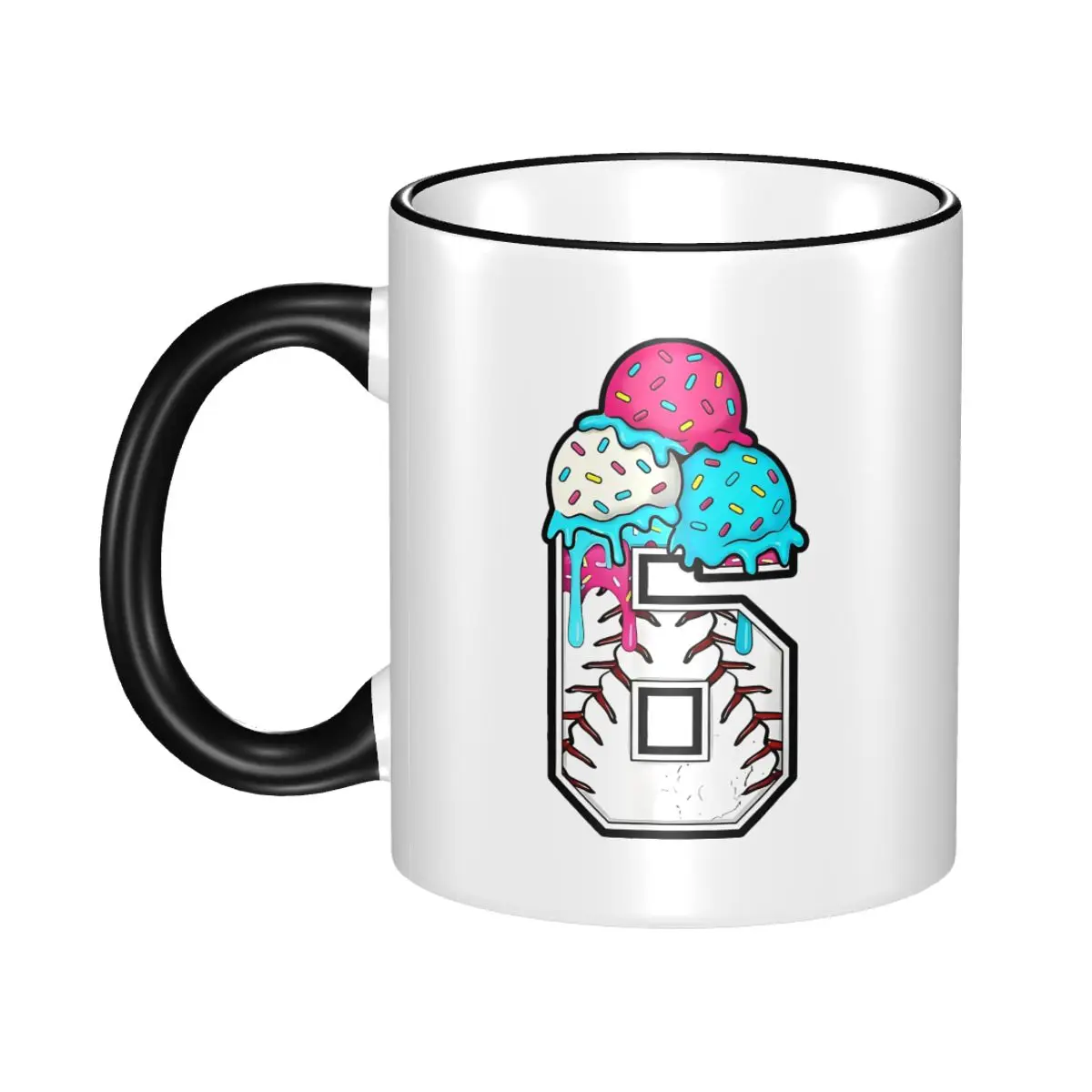 

Cute Funny Number 6 Baseball Drip 67 Meme Tea Cup Home Mug