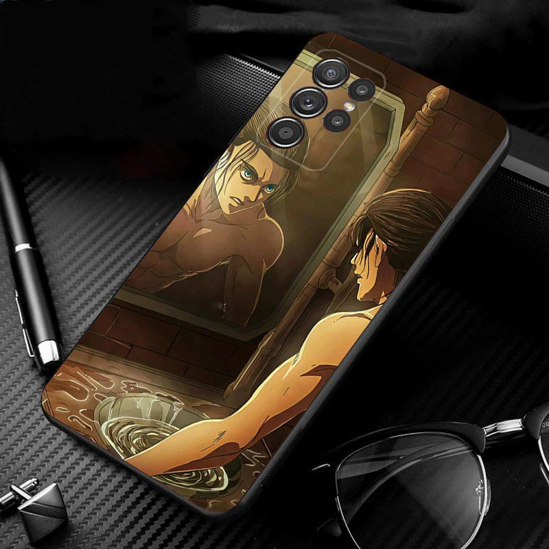 Eren Yeager Attack On Titan Phone Case For Samsung Galaxy S25 S24 S23 S22 S21 Ultra S24 S23 S22 S21 S25 Plus S24 S20 Fe