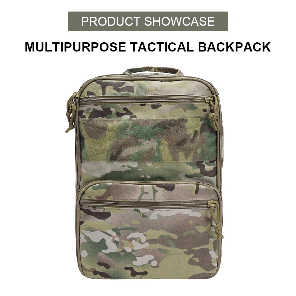 Taktischer Flatpack MOLLE Rucksack Erweiterbare Tasche DIY Klettverschluss Rucksack Integrieren mit Jagdweste Plattenträger Micro Chest Rig – Detail 2
