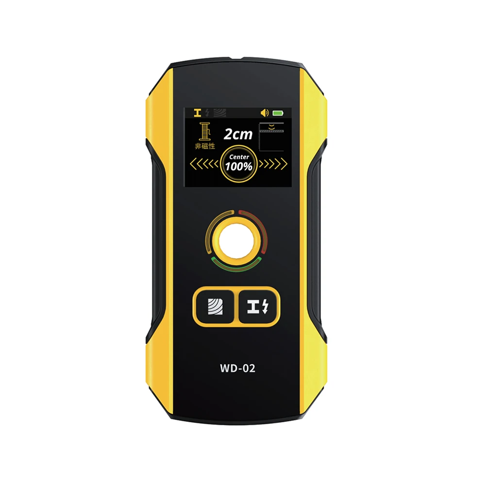 

For AC Live Cable Wires Metal Wood Stud Finder Clear Color Screen Display Safe Drilling with Multiple Warnings