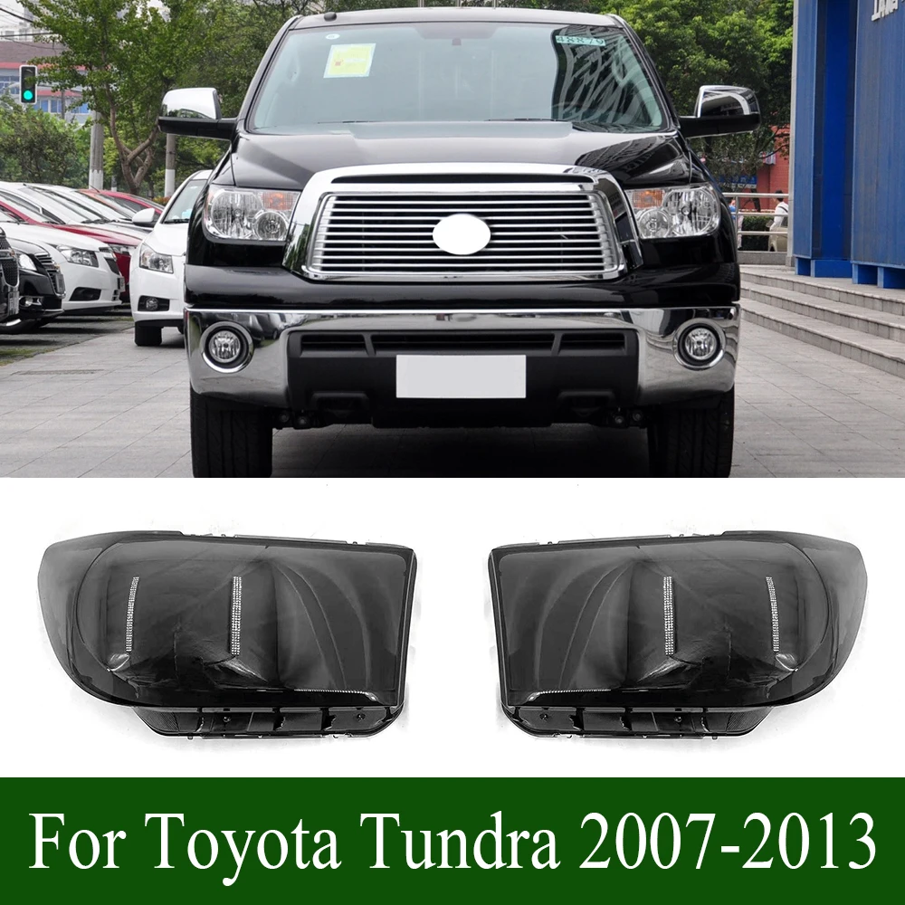 

For Toyota Tundra 2007-2013 Car Front Headlight Lens Cover Auto Shell Headlamp Lampshade glass Lampcover Head lamp light cover