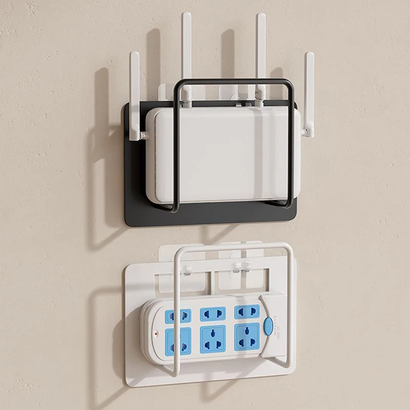 【Peace】Hot Selling Versatile Wall-Mounted Router & Set-Top Box Holder - No-Drill Multi-Purpose Storage Shelf Practical Hooks
