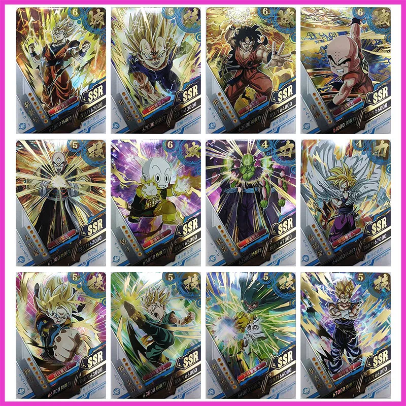 Anime Dragon Ball Rare SSR Refraction Game Collectible Cards Vegetto Gotenks Torankusu Son Goten Toys for boys Birthday Present