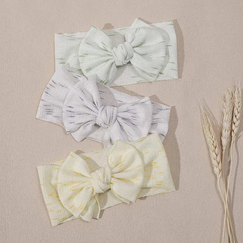 Stampa nylon neonata fascia fiocco topknot margherita orecchio di coniglio fascia per neonato fasce per capelli accessori per bambini fasce per capelli infantili