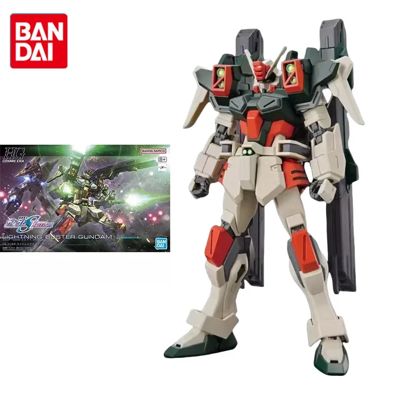 Bandai Original Gundam Model Kit Anime Figure HG 1/144 LIGHTNING BUSTER GUNDAM Action Figures Toys Ornaments Gifts for Children