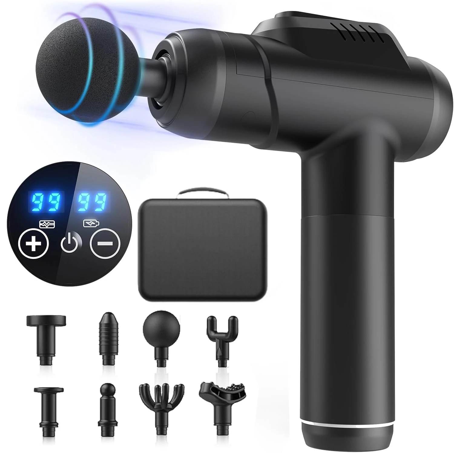 

Massage Gun Deep Tissue Back Massagers for Muscle Pain Relief 99 Speeds Powerful Percussion Massage Machine for Body Relaxation