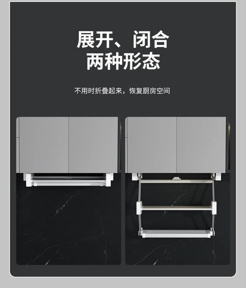 Кухонный стеллаж для подготовки, подвесной шкаф, выдвижной стеллаж для хранения, посуда, настенные приправы, хранилище, сливная полка, настенный монтаж