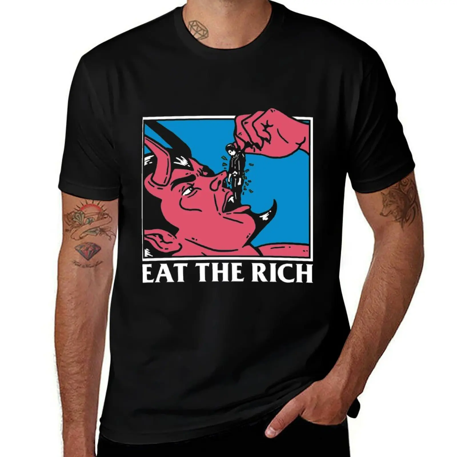 

Eat The Rich T-Shirt Holiday Casual Short Sleeve Top