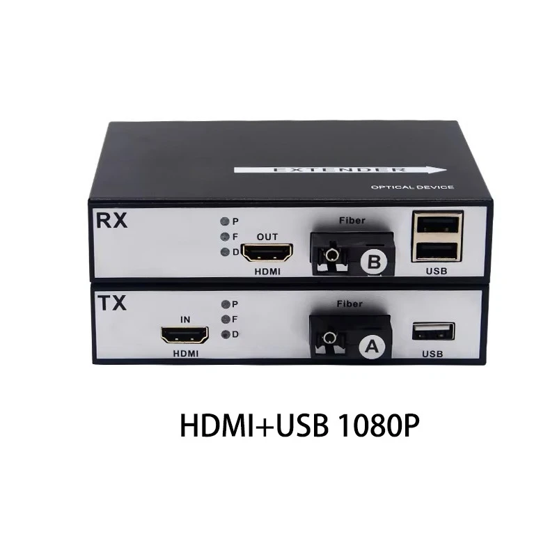 PINWEI PIN-HD+USB 1080P for KVM Over Fiber Extender up to 20KM Fiber Optic Transceivers with USB