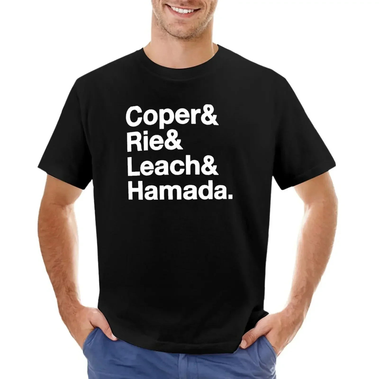 Coper & Rie & Leach & Hamada T-shirt hippie clothes anime clothes mens graphic t-shirts hip hop