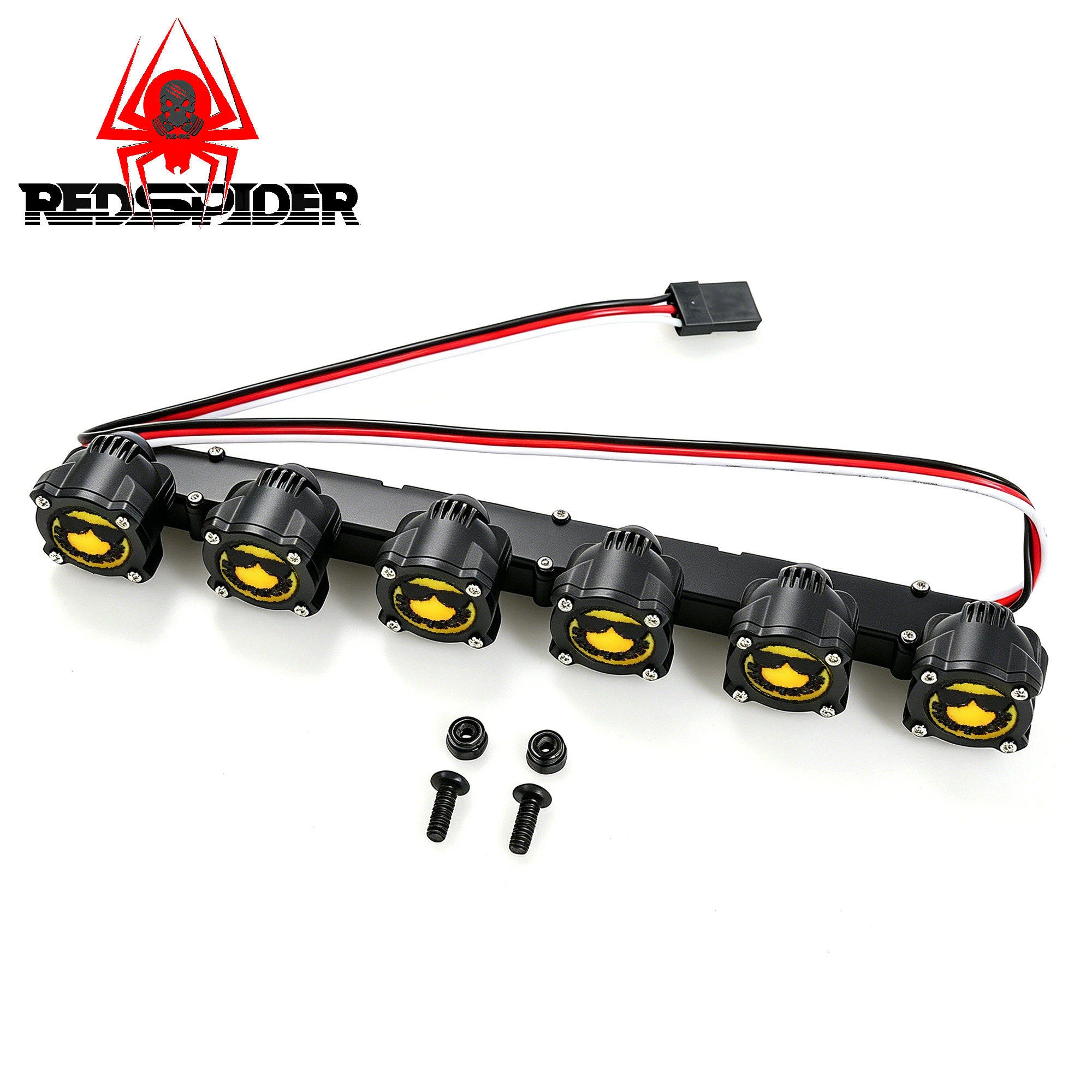 RS Dachleuchten Geisterkopf-Lampe Smiley-Gesichts-Licht für 1/10 1/8 RC Modellauto Crawler Modifikationszubehör – Detail 9