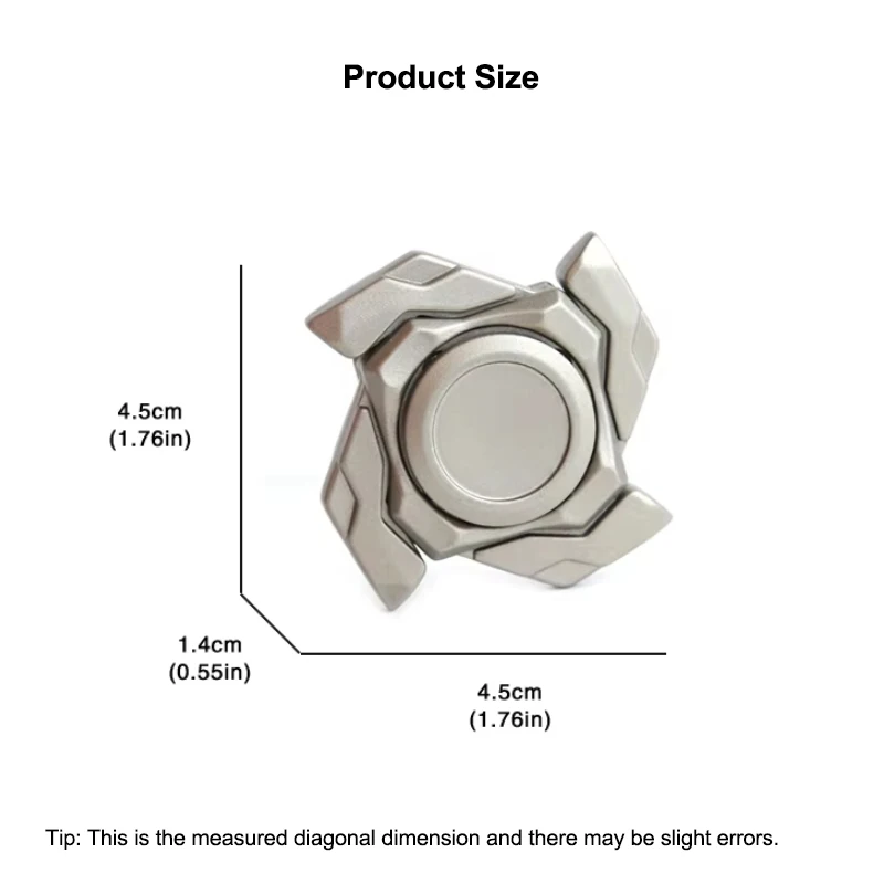 Mini EDC Fidget Spinner Open Armure Top - Jouet anti-stress en métal magnétique pour adultes Soulagement de l'anxiété Fidget Slider Cadeaux de vacances