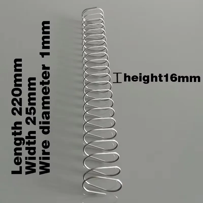 Resorte de compresión rectangular largo, alambre de resorte cuadrado rectangular, diámetro de 1mm
