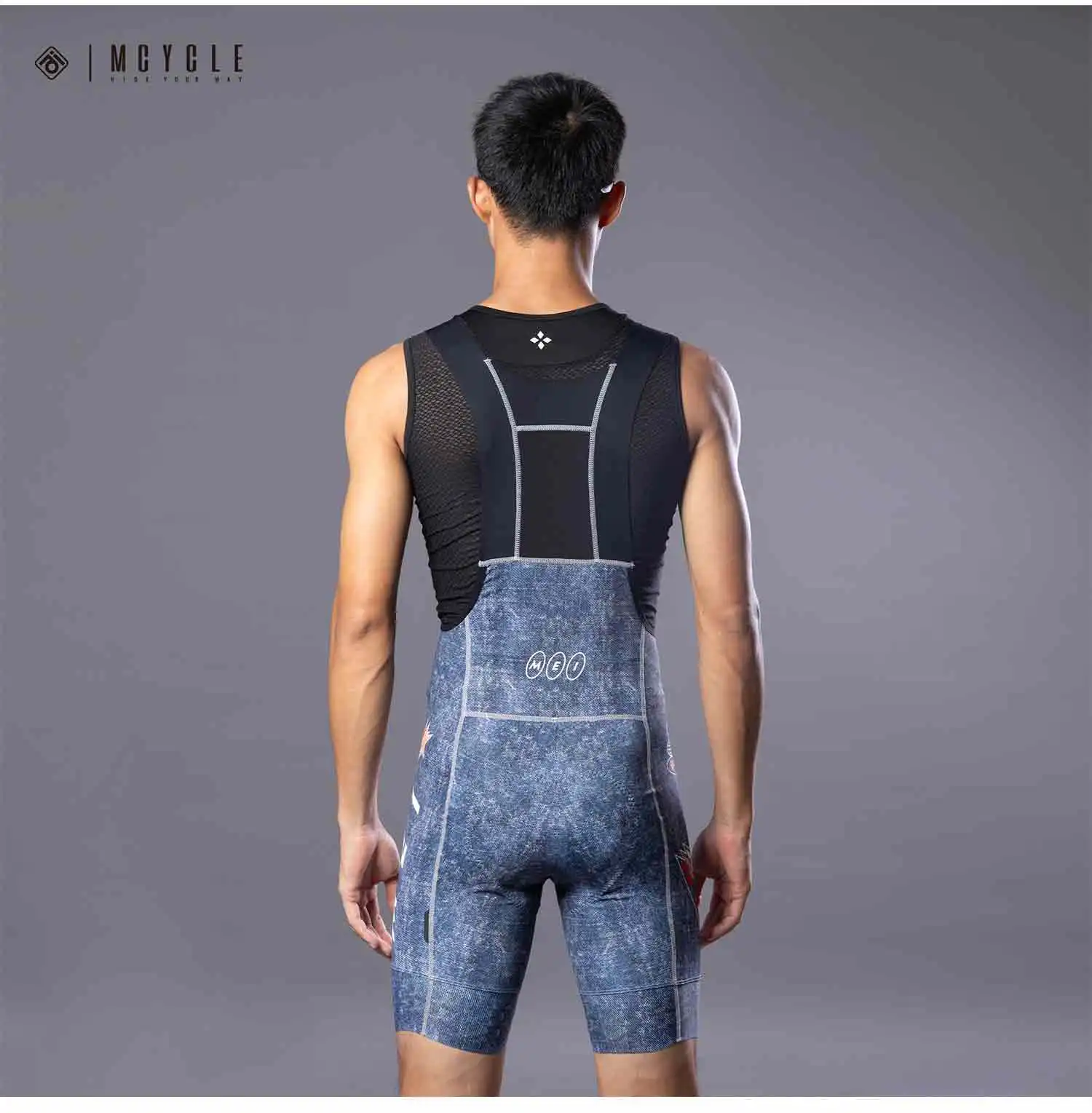 Mcycle Heißer Verkauf Fahrrad Trägerhose Neues Design Hoch taillierte Fahrradshorts für Männer Atmungsaktive gepolsterte Trägerhose Radfahren – Detail 21