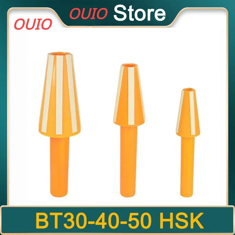 OUIO BT30 BT40 BT50 HSK32 HSK40 HSK50 CNC Machining Center Spindle Cleaning Rod Cleaner Brush Taper Collet Holder Wipe Tool