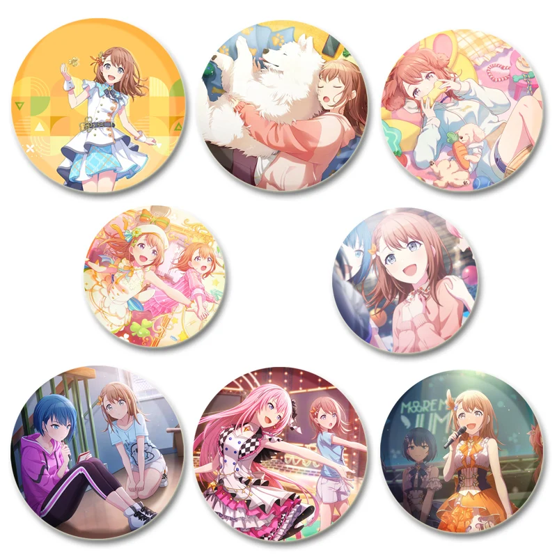 Project SEKAI Cartoon Pins Cute Anime Hanasato Minori Brooches Handmade Badge Backpack Shoes Jewelry Gift Accessories 32/44/58mm