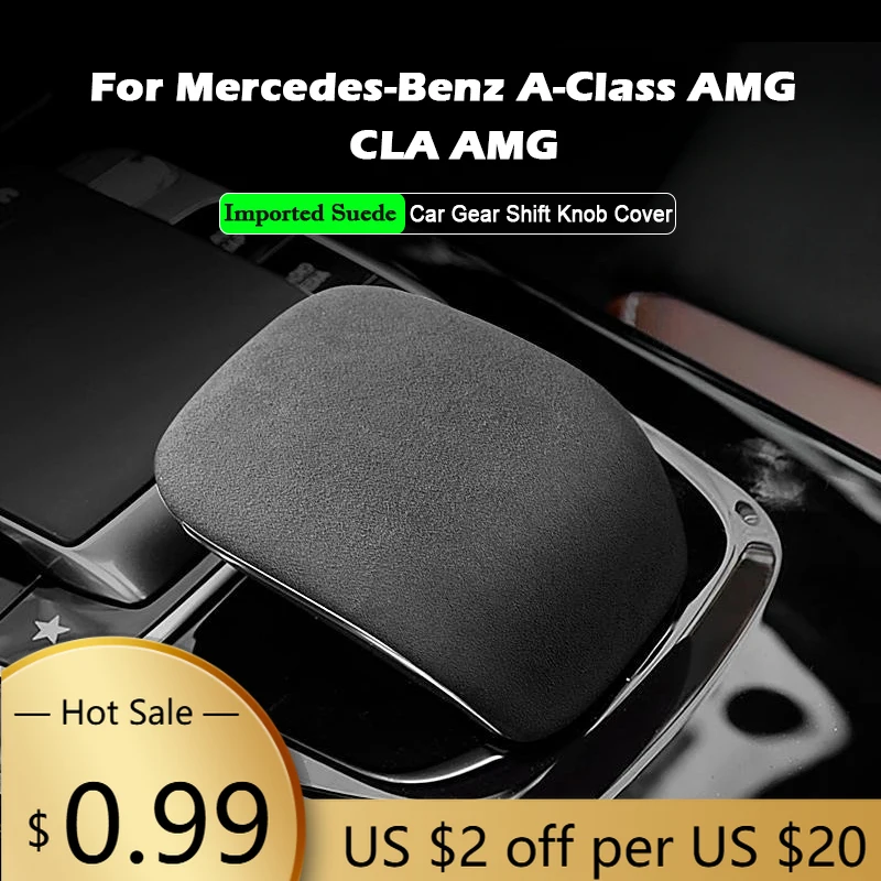 

Steering Covers For Mercedes-Benz Mercedes-Benz A-Class CLA-Class AMG W177 C118 2018-2025 Super Suede Car Gear Shift Knob Cove