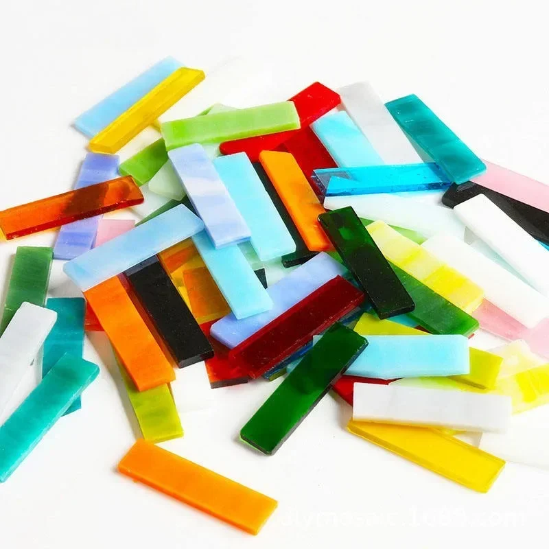 

100g Clear Glass Mosaic Tiles Multi Color Mosaic Piece DIY Mosaic Making Stones for Craft Hobby Arts Home Wall Decoration arte