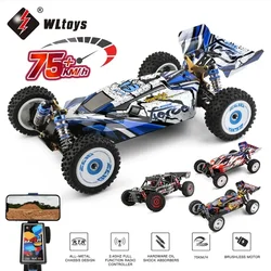 WLtoys 124008 124017   75KM/H 4WD RC samochód profesjonalny Monster Truck szybki driftowy samochody zdalnie sterowane zabawki dla dzieci