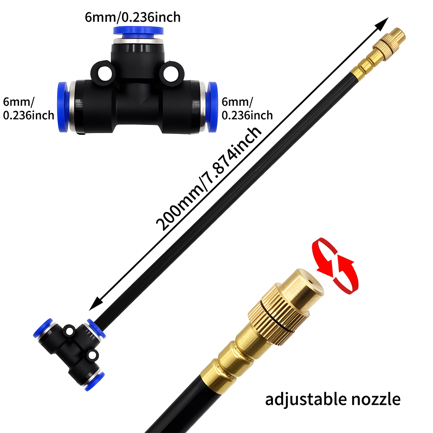 DIY Free Bending Universal Spray Kit For Greenhouse Garden Flowers Plant Watering Irrigation Patio Misting Cooling System