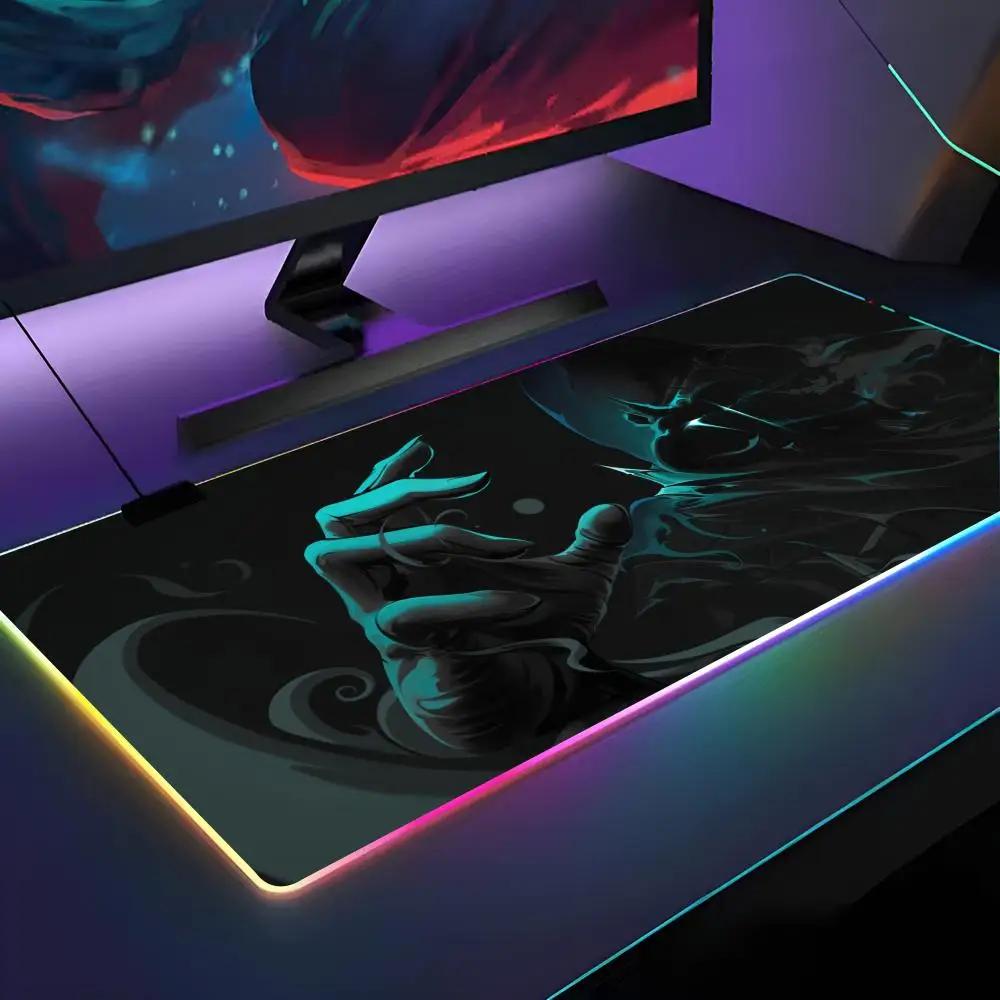 

V-Valorants Mouse Pad RGB Backlit Mouse Pad Laptop Mouse Pad Laptop Gamer Computer Desk Gaming Accessories