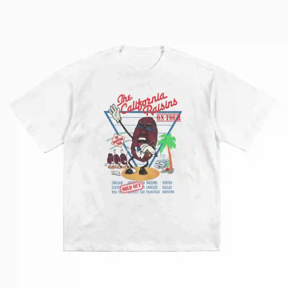 The California Raisins Tour Grapevine Short Sleeve Tee 100% Cotton T-Shirt