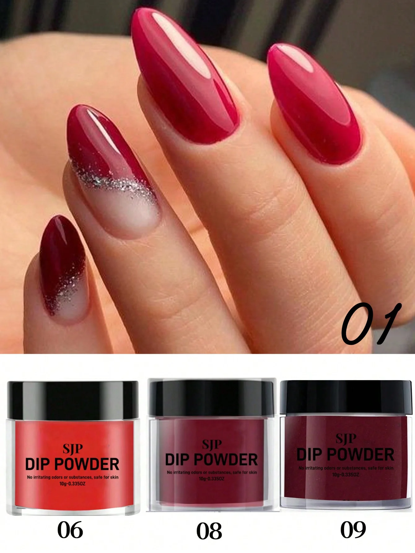 Set da 3 pezzi in polvere acrilica polimerica di cristallo per intaglio Punte per nail art 3D Generatore Sistema acrilico per punte di decorazione per nail art